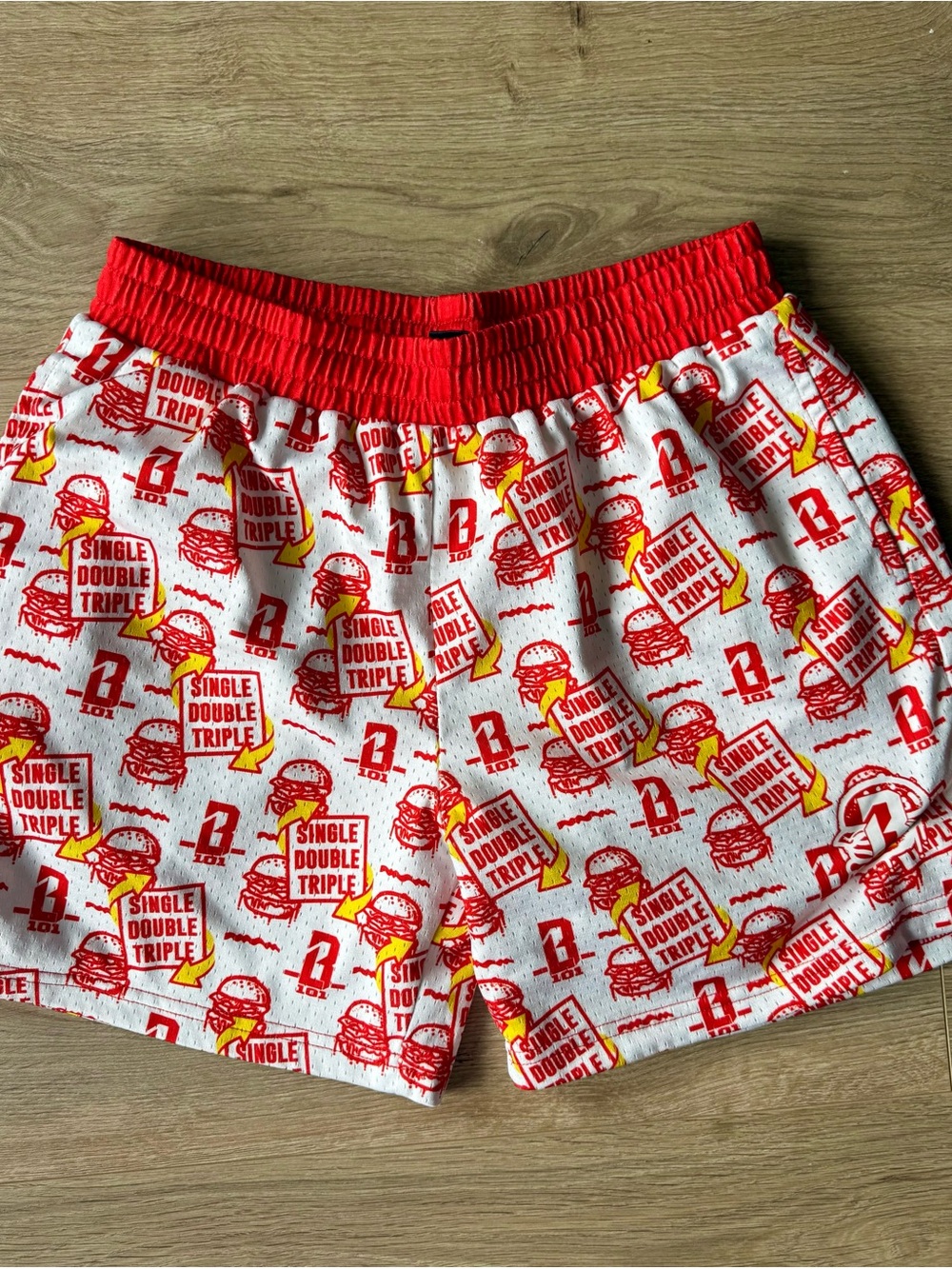 BSBL 101- Single, Double, Triple Burger shorts! COOLEST baseball swag 🍔